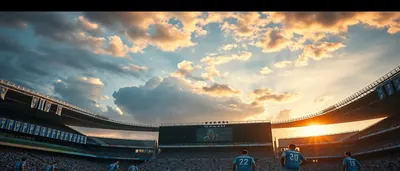 A dramatic night-time match at Estadio Azteca, two anonymous players locked in a fierce duel for the ball: one wearing a...